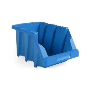 Imagem de Gaveteiro Plástico N 7 Azul 22x38cm - Organizador de Parafusos e Ferra
