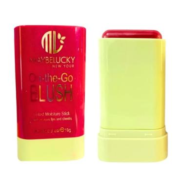 Imagem de Blush Stick Formato Coração ou Tradicional Alta Pigmentação e Acabamento Iluminado (Bastão Maybelucky 06)