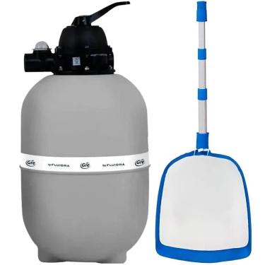 Imagem de Filtro para Piscina 30.000 Litros GRE300 1/3CV com Peneira de Cabo Telescópico FLUIDRA