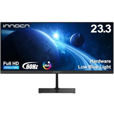 Imagem de INNOCN Monitor de computador widescreen de 23 polegadas WFHD 2560 x 1080p HDMI DisplayPort PC, inclinação ajustável, cuidados com os olhos, preto