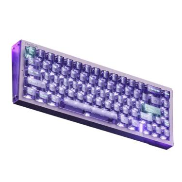 Imagem de MelGeek Teclado com fio REAL67, teclado para jogos com RGB, interruptores magnéticos especiais, gatilho rápido, troca a quente, toque de pressão e acionamento ajustável, on-line HIVE personalizado