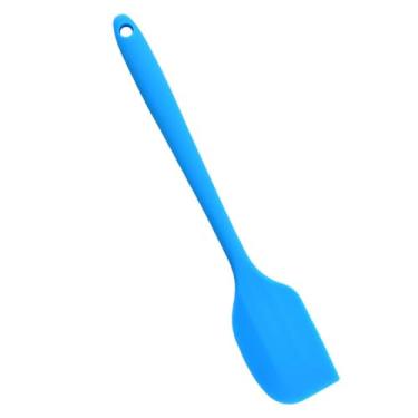 Imagem de Espátula de Silicone, Espátula de Borracha Duradoura de Calor de Alta Temperatura, Utensílio de Cozinha Sem Pau, Alça Ergonômica, para Cozinhar e Assar (Azul)