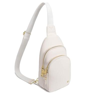 Imagem de INICAT Bolsas transversais pochetes bolsas de couro bolsa de peito para mulheres, Neve branca, 7''(L) x 11''(H) x 3''(W), Mochilas de viagem