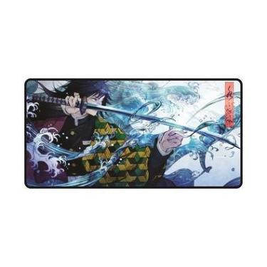 Imagem de Mouse Pad Gamer Speed,Extra Grande, Desk Pad Profissional Premium, Com Borda Costurada 80x40,Anime Kimetsu