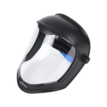 Imagem de shamjina Protetor facial antiembaçante Máscara de segurança Viseira transparente Capacete com catraca ajustável para ambientes internos e externos versátil