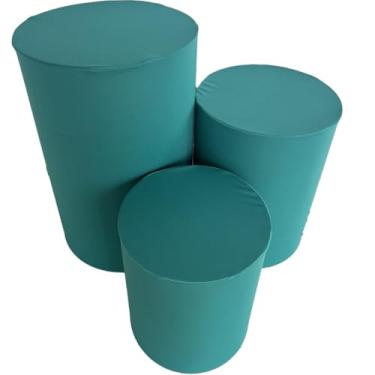 Imagem de Capa de Cilindro Para Decoração Festa Veste Fácil - Kit Capa Para Cilindro multicolorido(VERDE JADE)