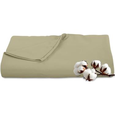 Imagem de Royale Linens Lençol de cima de 300 fios 100% algodão penteado longo – Super macio – Lençol de cima – Lençol de cima – Lençol plano California King vendido separadamente – Somente lençóis respiráveis