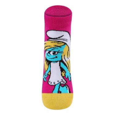 Imagem de Meia lupo cano curto personagem ref:14050 menina, Pink, Amarelo, 24/9