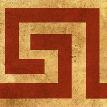 Imagem de CONCORD WALLCOVERINGS Enfeite grego de borda de papel de parede padrão geométrico para banheiro, quarto, lavabo, sala de estar, ouro vermelho, 4,5 m por 13,3 cm SS75483