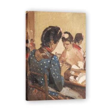 Imagem de Cigarette Manufacturers John Lavery Irish Realist Portrait & War Scenes Impressão em tela – Arte de parede vintage para casa emoldurada 39,98 x 59,9 cm