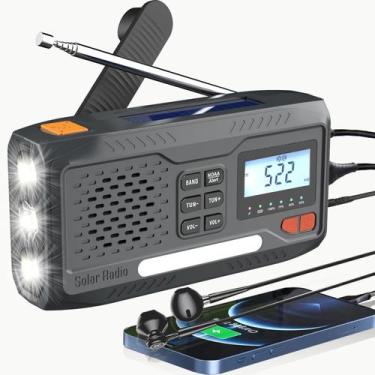 Imagem de Rádio meteorológica de emergência Rumenglai 2000mAh/7400mWh com LCD
