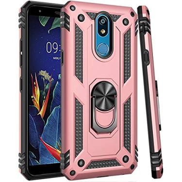 Imagem de Zoeirc Compatível com capa para LG K40, para LG Solo LTE, para LG Xpression Plus 2, Harmony 3, K12 Plus, X4 2019 capa de telefone/[grau militar] capa magnética para suporte de anel de carro com