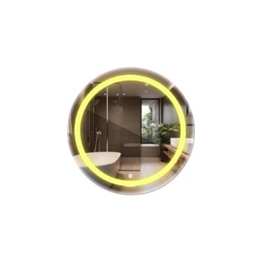Imagem de Espelho Redondo Jateado Com Led 40x40 Luxo Decorativo (Quente)