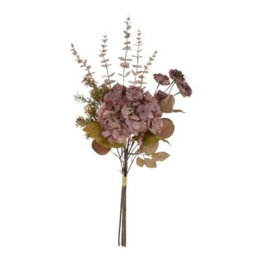 Imagem de Flor Artificial 44cm Ramalhete Buque Simulação Planta Neutro Mix De Flores Eucalipto (Hortensia 55cm)