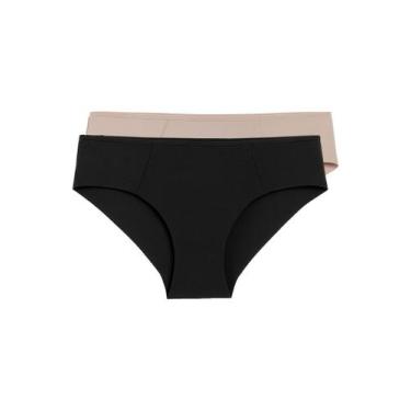 Imagem de Kit com 2 Calcinhas Biquíni Liz 50391 Colorido, Preto, XG