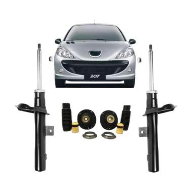 Imagem de 02 Amortecedor Monroe + 02 Kit Batente Peugeot 207 2008 A 2014 Diantei