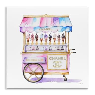 Imagem de Stupell Industries Design de arte de parede de carrinho de sorvete glamoroso por Amanda Greenwood, 12 x 12