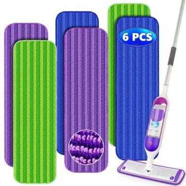 Imagem de Esfregões compatíveis com o Swiffer PowerMop, pacote com 6 - TINA&TONY