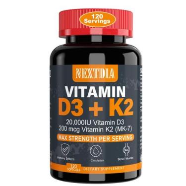 Imagem de Suplemento Nextdia Vitamina D3 20.000 UI+Vitamina K2 200mcg