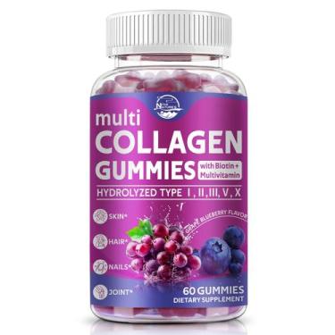 Imagem de Collagen Gummies Peptídeos multicolágenos vivos da Nature - Nature's l