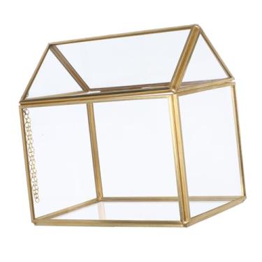 Imagem de Handmade House Shape Terrarium Sturdy Geometric Glass Planter for Air Plants Succulents Indoor Decor for Home Office Centerpiece Display Any