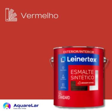 Imagem de Esmalte Sintético Leinertex Brilhante 3,6L, VERMELHO, 3,6L