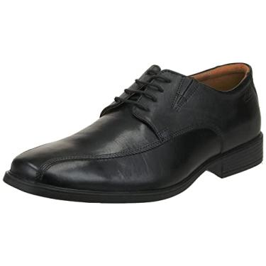Imagem de Clarks Sapato Oxford masculino Tilden Walk, Couro preto, 8 Wide