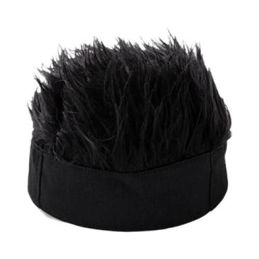 Imagem de Gorro De Cabelo Sintético Curto Unissex Com Spikes, Peruca, Chapéu De 