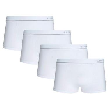 Imagem de Kit Com 4 Cueca Lupo Sunga Microfibra Sem Costura Original, G, Branco