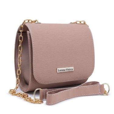 Imagem de Bolsa feminina tira colo alça corrente - ZBOLSA, Nude