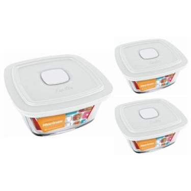 Imagem de Pote De Vidro Quadrado Marinex Facilita Vap C/ Tampa 2L 2Un - NADIR FI