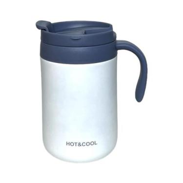 Imagem de Caneca Térmica Aço Inox C/Tampa Vacuum Café Chá 500ml - TOP ÚTIL, Bran