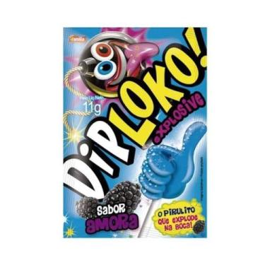 Imagem de Pirulito Dip Loko c/ Pozinho que Explode na Boca Sabor Amora - Danilla