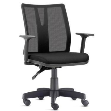 Imagem de Cadeira de Escritório Diretor Giratória Executiva Addit Crepe Preto - 