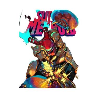 Imagem de Pôster De Tela Do Jogo De Ficção Científica Samus Aran Metroid Para PS