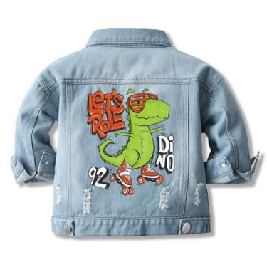 Imagem de Jaqueta jeans Cromoncent Kids Toddler Button Down Dinosaur