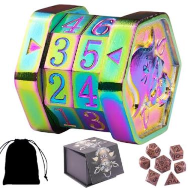 Imagem de MTG Life Counter Wheel Metal MTG Counter Dice Tracker, Mini Dice Set, Gift Box Packaging Suitable for Cards, Board Games Compatible with MTGs, DND Game Accessories(Colorful)