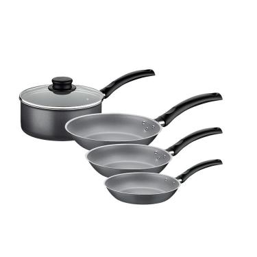 Imagem de Panela Turim Alumínio Chumbo Antiaderente 18cm 1,4l Ptc + Jogo De Frigideiras - Tramontina