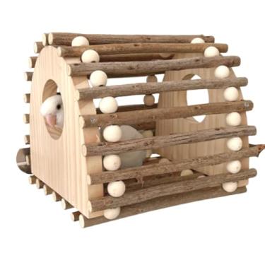 Imagem de Caixa de madeira para ninho de pássaros, casa de madeira, brinquedos para mastigar papagaio, caixa de reprodução de papagaio, ninho de madeira para periquitas, calopsitas conure, quacre (somente casa)