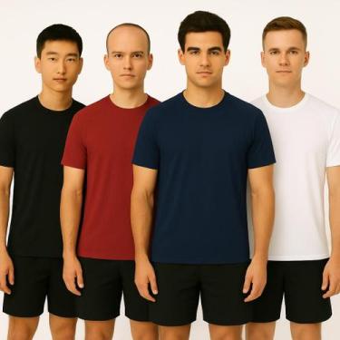Imagem de Kit 4 Camiseta Dry Fit Camisa Masculina Casual Academia Treino - Prime
