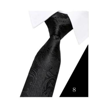 Imagem de Gravatas Jacquard Em Estampa Xadrez Dourada Para Homens, Acessórios De