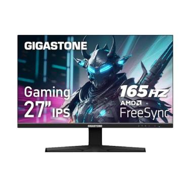 Imagem de Gigastone Monitor de jogos com luz traseira LED IPS de 27 polegadas 165Hz FHD 1920 x 1080, monitor de PC sem moldura de visão ampla de 178°, alto-falantes embutidos, FreeSync, tecnologia de cuidados