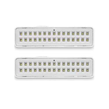 Imagem de Kit com 2 Luz Emergência Bateria Lítio 30 Leds 2W Biv Elgin