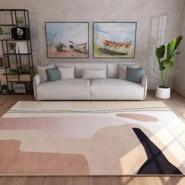 Imagem de Tapete de veludo cristal de estilo simples 140x200, capacho de cozinha, lavável e tensionado (140x200 cm (4,6x6,6 pés/sjr6))