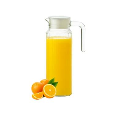 Imagem de Jarra de Vidro 1 Litro para Sucos e Água com Alça Design Elegante