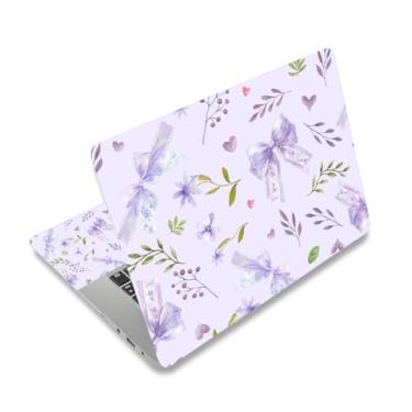 Imagem de ArtSo Adesivo para laptop, 16,5 17 17 17,3 polegadas Laptop Netbook PC Notebook Universal Vinil Reutilizável Skin Adesivo Capa Personalizada Capa Protetora de Arte Personalizada, Laços Roxos Claro