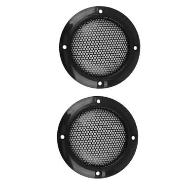 Imagem de Edinstry Capa para carro, 2 peças, protetor de tela de 6,3 cm, para alto-falante de carro, woofer, grade de subwoofer