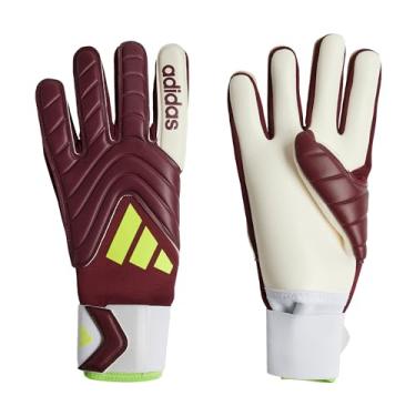 Imagem de adidas Luvas de goleiro unissex para adultos, vermelho sombra/branco/amarelo solar, 10