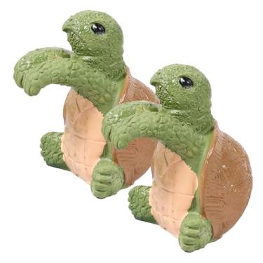 Imagem de KTZCTPCA 2 peças de cabide de figura de tartaruga, decoração de vaso de estátua de tartaruga, decoração de abraçador de tartaruga pendurada, estatuetas de tartaruga penduradas em resina, vaso de