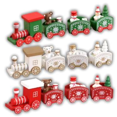Imagem de Trenzinho De Madeira Natal Enfeite Decoração Árvore Mesa (BRANCO)